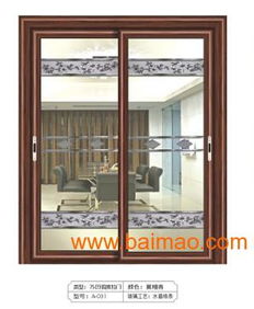 佛山铝合金门窗厂 解析83料电泳香槟豪华双轨推拉门