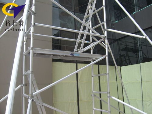 格栏特单宽70度斜爬梯式铝合金脚手架在门窗制造中的应用